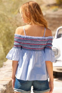 Website - www.bostonproper.com - Off-The-Shoulder Smocked Striped Top 02.jpg