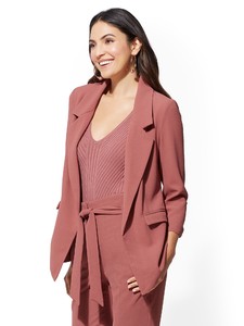 Cerelina Proesl New York & Company 7th Avenue - Soft Pink Blazer 02254916_968.jpg