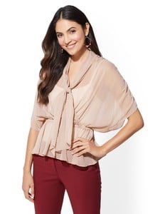 Cerelina Proesl New York & Company Dolman Bow Blouse 01417504_802.jpg