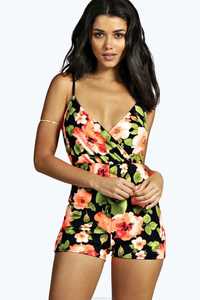 Nellie Floral Wrap Front Strappy Playsuit-color-black ivory 3781_LRG.jpg