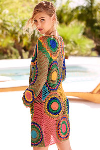 Strappy Back One-Piece Swimsuit 02 - Metallic Medallion Crochet Sweater.jpg