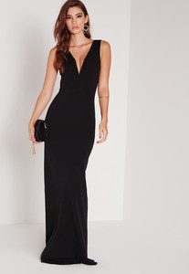 black-petite-v-neck-plunge-scuba-maxi-dress.jpg