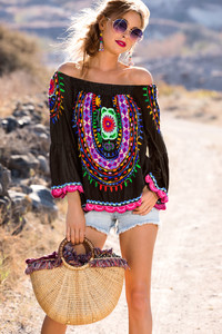 Multicolor Embroidered Off-The-Shoulder Top 05 - Circle Handle Scarf Bag.jpg