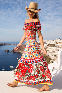 Mixed Print Smocked Off-The-Shoulder Top 03.jpg