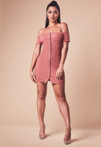 rust-bardot-ribbed-popper-front-mini-dress.jpg
