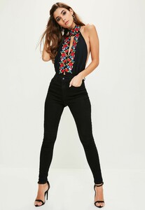 missguided-designer-black-Black-Floral-Embroidery-Plunge-Halterneck-Bodysuit (1).jpeg
