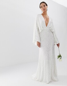 ASOS EDITION sequin kimono sleeve wedding dress 'White' 001.jpeg