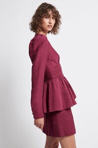 S46-20AJ1126_Rebellion_Tucked_Peplum_Blouse_Burgundy-20254-Aje-0265.jpg