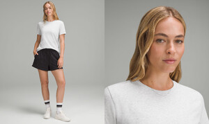 Organic Cotton Straight-Hem Crewneck T-Shirt (Heathered Core Ultra Light Grey) LW3IGLS_032493_1.jpg