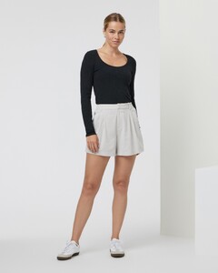 Long Sleeve Plie Top (Black Heather) VW1256HBK_FA24_W_ECOMM_TOPS_FULL_11.jpg