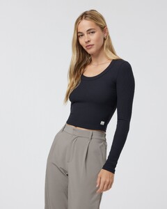 Long Sleeve Pose Scoop Tee (Black) VW1104BLK_FA23_W_ECOMM_TOPS_FRONT_ALT_TOPS_9.jpg