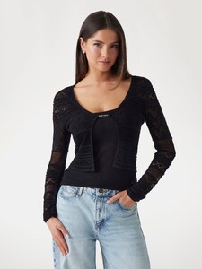 KiannaLS - Guess_Openwork knit cardigan Women-5b - W5GR15Z3E22-JBLK.jpg