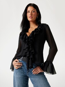 LizaMakhu - Guess_Ruffled blouse Women-4c - W5PH1RWP690-JBLK.jpg