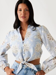 LizaM - Guess Embroidered tie-front blouse4_W5YH1BWHEO0-A734-ALT3.jpg
