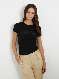 MeikaW - Guess - Sangallo front logo t-shirt Women-5-W4GI14J1314-JBLK.jpg