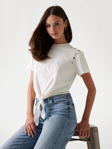 MeikaW - Guess_Cropped boxy logo T-shirt Women-5 - W5GI18I3Z14-G012.jpg