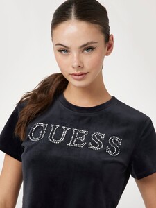 MeikaW - Guess_Rhinestones front logo t-shirt Women-5 - V3BI01KBXI2-JBLK-ALT3.jpg