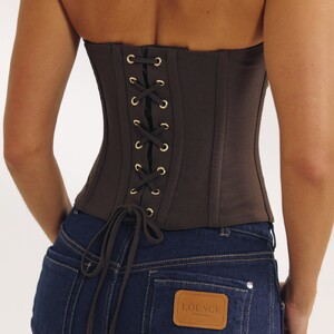 Carmella Rose - Lounge [2025] Bandeau Corset Top (Dark Brown) 6.BrownCorsettop.jpg