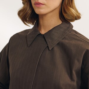 Carmella Rose - Lounge [2025] Button Detail Jacket (Dark Brown) 3.BrownJacket.jpg