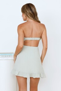 EVenz - HelloMolly - Dance Playlist Strapless Mini Dress Sage - Image 8_39A7572_1738813316_5c9e29df-0382-46b1.jpg