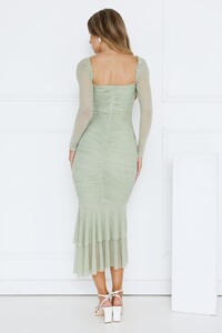 EVenz - HelloMolly - Dreamy Collection Mesh Long Sleeve Maxi Dress Sage - Image 4_39A5580_1736149411.jpg