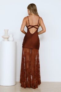 EVenz - HelloMolly - Pose For Me Lace Satin Maxi Dress Brown - Image 5_39A7052_1738810730_aa005f60-6427-4697.jpg