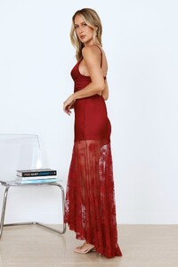 EVenz - HelloMolly - Pose For Me Lace Satin Maxi Dress Burgundy - Image 5_39A7987_1738815036_72082409-74b7-472b.jpg