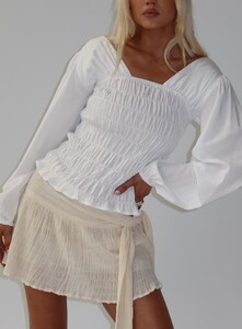 AylaF - PrPolly - Lynnea Long Sleeve Shirred Top White-8 - 12-Model-Ayla-Us2.jpg