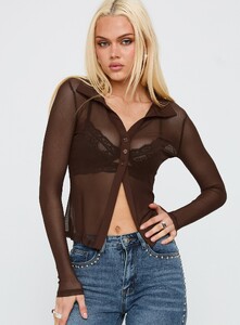 AylaF - PrPolly - Prioritise Sheer Long Sleeve Top Brown-5 - 1-Model-Ayla-Us2.jpg