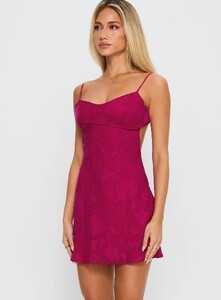 EAyalon - PrPolly - Clemence Mini Dress Hot Pink-6 - 3-Model-Ella-Us2.jpg