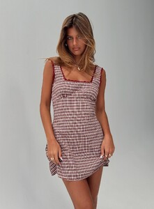 EZecevic - PrPolly - Dasha Mini Dress Red Check Petite-8 - 7-Model-Elise-Us2.jpg