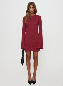 EZecevic - PrPolly - Rhapsody Long Sleeve Knit Mini Dress Red-7 - 6-Model-Elise-Us2.jpg