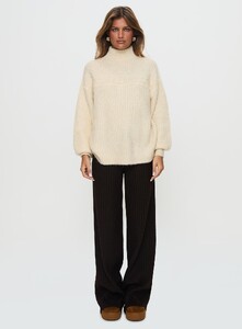 EZecevic - PrPolly - Wistfully Funnel Neck Knit Sweater Cream-6 - 6-Model-Elise-Us2.jpg
