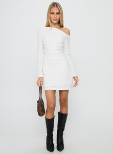 KianaF - PrPolly - Crescent Long Sleeve Mini Dress White-7 - 2-Model-Kiana-Us2.jpg