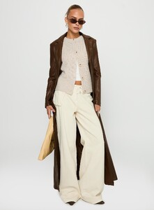 KianaF - PrPolly - Speak Easy Long Line Faux Leather Coat Brown-8 - 1-Model-Kiana-Us2.jpg