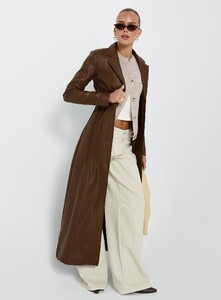 KianaF - PrPolly - Speak Easy Long Line Faux Leather Coat Brown-8 - 7-Model-Kiana-Us2.jpg