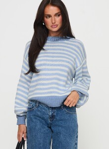NSole - PrPolly - Harmony Balloon Sleeve Knit Sweater Blue _ W-7 - 1-Model-Nat-Us2_E31817ef-14af-4aca.jpg