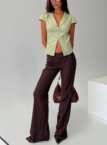 SAsici - PrPolly - Kinkirk Flared Pants Brown Pinstripe-8 - 0-Model-Selina-Us2.jpg