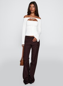 SAsici - PrPolly - Kinkirk Flared Pants Brown Pinstripe-8 - 2-Model-Selina-Us2.jpg