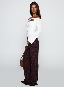 SAsici - PrPolly - Kinkirk Flared Pants Brown Pinstripe-8 - 3-Model-Selina-Us2.jpg