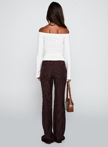 SAsici - PrPolly - Kinkirk Flared Pants Brown Pinstripe-8 - 4-Model-Selina-Us2.jpg