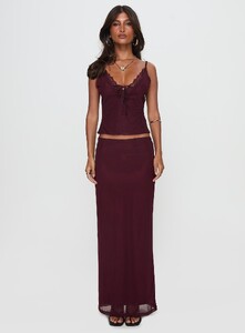 SAsici - PrPolly - Reiko Lace Trim Tie Front Maxi Set Burgundy-7 - 7-Model-Selina-Us2.jpg