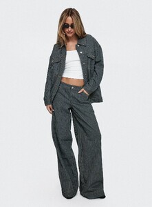 SaskiaJ - PrPolly - Actually Invested Low Rise Pants Denim Strip-10 - 0-Model-Saskia-Us2.jpg