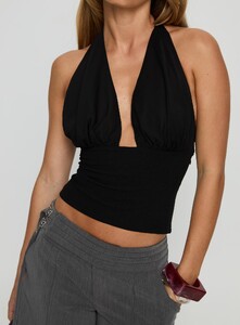 SaskiaJ - PrPolly - Korienna Halter Chiffon Top Black-7 - 5-Model-Saskia-Us2.jpg