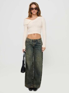 SaskiaJ - PrPolly - Ribbon Stamp Wide Leg Jeans Antique Wash-11 - 7-Model-Saskia-Us2.jpg