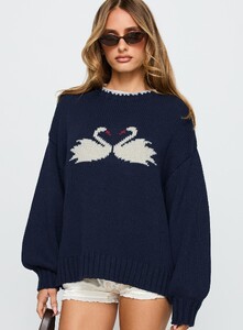 SaskiaJ - PrPolly - Swan Lake Love Knit Sweater Navy-7 - 1-Model-Saskia-Us2.jpg