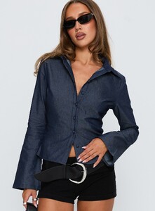 ParisG - PrPolly - Anni Shirt Blue Denim-8 - 1-Model-Paris-Us2.jpg