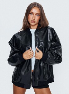 ParisG - PrPolly - Believe It Faux Leather Bomber Jacket Black-8 - 7-Model-Paris-Us2.jpg