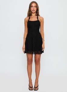 ParisG - PrPolly - Front Page Halter Lace Mini Dress Black-9 - 6-Model-Paris-Us2.jpg