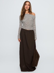 ParisG - PrPolly - Hallee Maxi Skirt Brown-8 - 2-Model-Paris-Us2.jpg